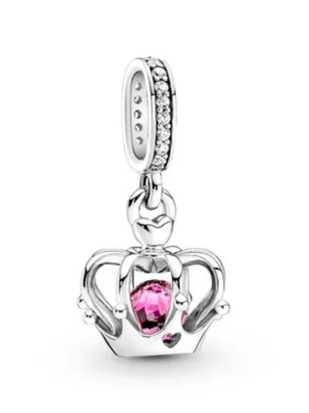Dangle Crown with Pink CZ